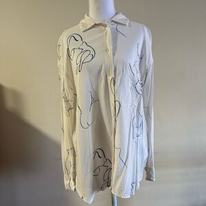 Paloma Wool Leandra female body form button down collared blouse, size U (OS)